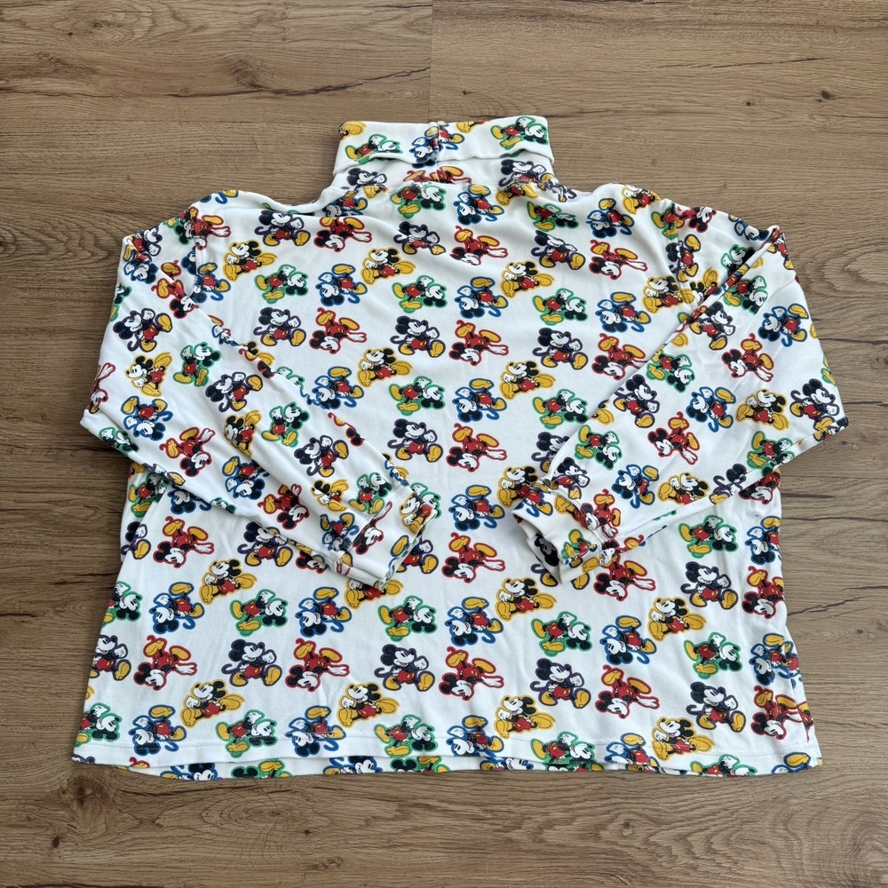 Vintage Disney Mickey & Co. Mickey Mouse All Over Print Turtleneck Size Adult XL